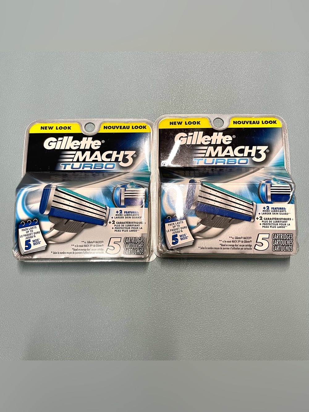 Gillette Mach3 Turbo 10 Total Refill Cartridges / 2 Packs of 5 - SEALED